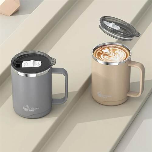 304 Stainless Steel Coffee Mug Portable Double-Layer Insulat