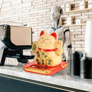 Chinese Lucky Cat Wealth Waving Shaking Hand Fortune Welcome