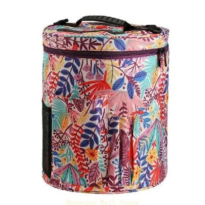 KX4B 600D Oxford Cloth Round Hand Embroidery Pick-up Bag