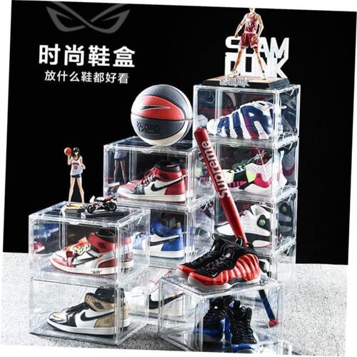 transparent plastic basketball shoes box Shoe storage boxes