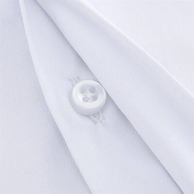 Mens Classic French Cuffs Solid Dress Shirt vered Placket F