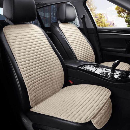 Car seat cover front/rear flax seat protect cushion automobi