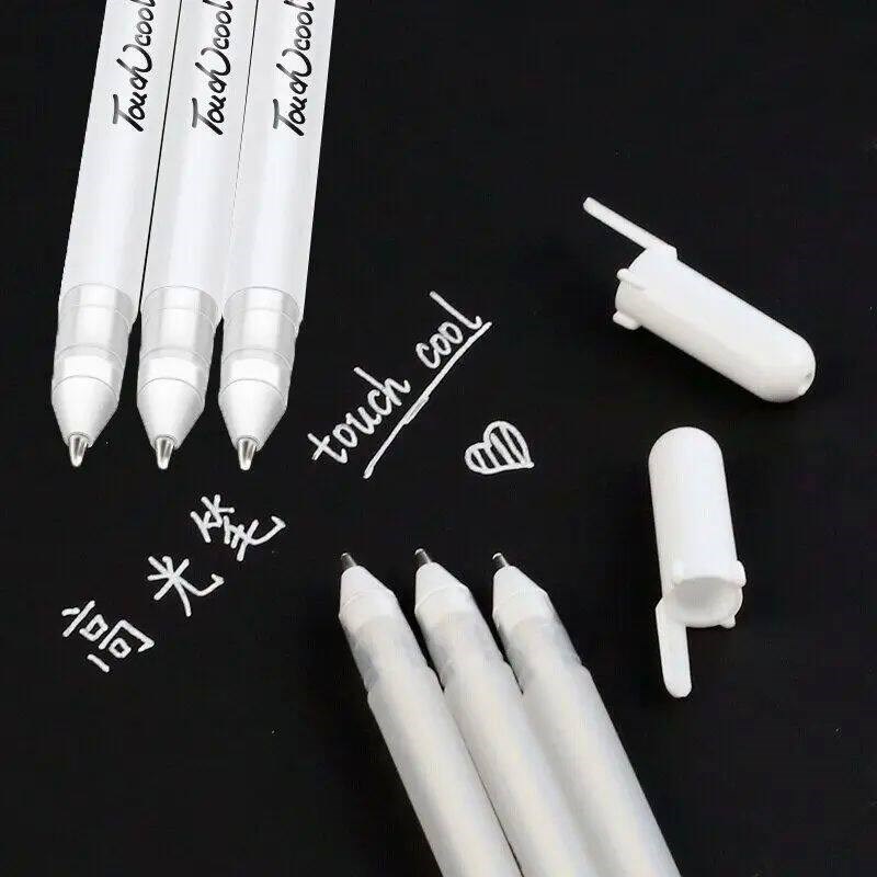 3/5ps/10ps Set 0.8mm Highlight Marker Pen White Ink Gel Pen图片