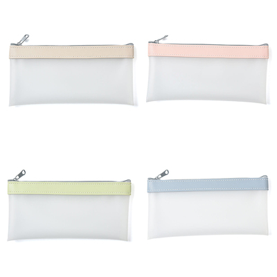 Simple Transparent TPU Leather Korean Fashion INS Pencil Bag