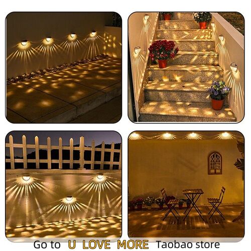 New Year LED Solar Light Summer  Outdoor Wall Lamps Energy