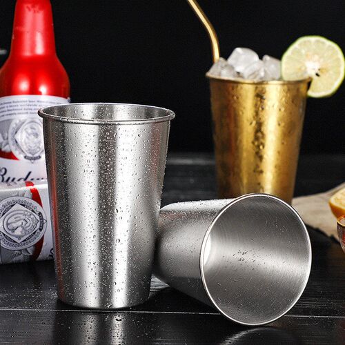 230/350/500ml Stainless Steel Beer Cups Household Office Bar