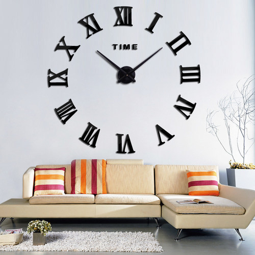 special offer 3d big acrylic mirror wall clock diy quartz wa