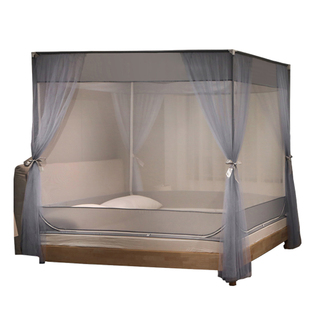 迷你屋2021新款 坐床三开门蚊帐家用1.5m1.8米夏天蚊帐类网纱