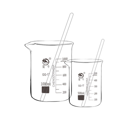 蜀牛低型玻璃刻度烧杯规格齐全300 0 0 1000ml一盒实验