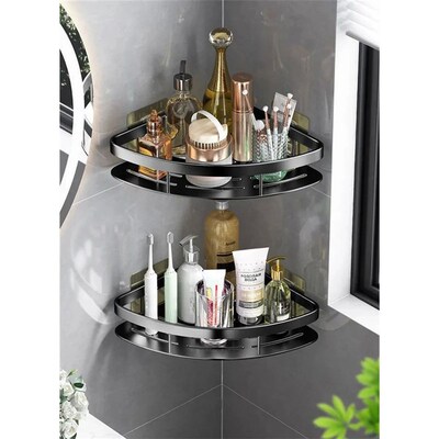 Bathroom Shelf Kitchen Storage Organizer Aluminum Alloy Sham
