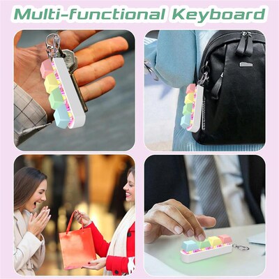 LED Keyboard Key Toy Sss Relief DIY Fidget Button Keycap Fid