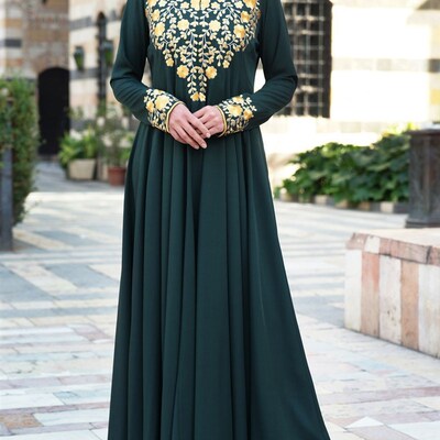 Muslim black abaya islamic clothing for women dubai kaftan r