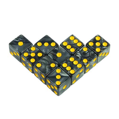 6-Sided Game Dice 16mm Marble Acrylic D6 Dice Set for DND, R