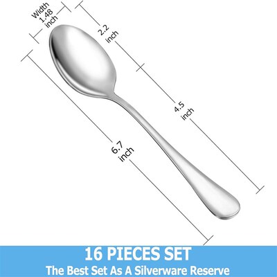 Teaspoon Set Silverware Tea Spoons Small Spoon Dessert Spoon
