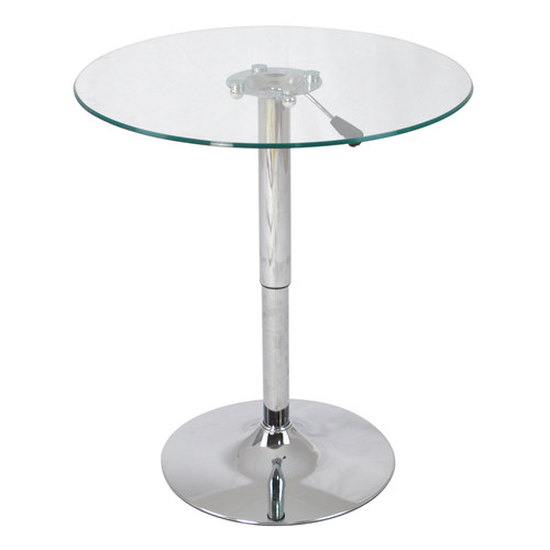 圆形升降钢化玻璃桌商务洽谈桌会客圆桌展台签约桌子可调高度茶几