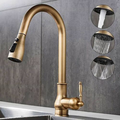 Kitchen Faucets Pull Out Antique Bronze Kitchen Sink Water M