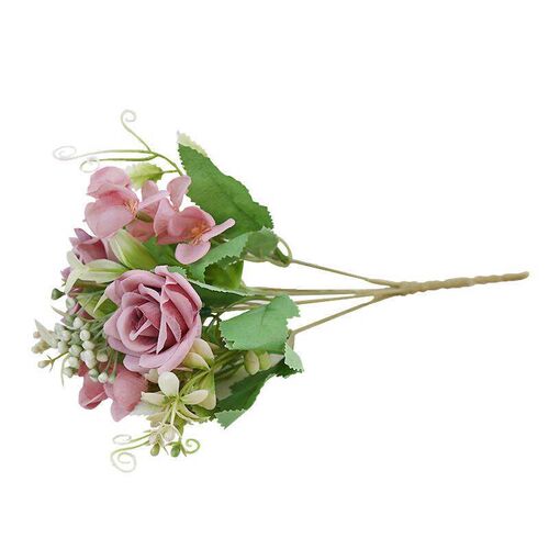 Artificial Flower Berries Real Touch Holding Silk Rose