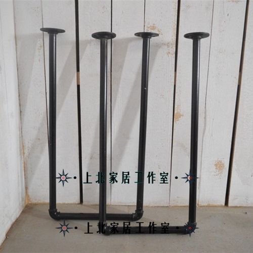 创意铁艺水管餐桌椅咖啡桌复古工业风实木办公桌电脑桌书桌工作台