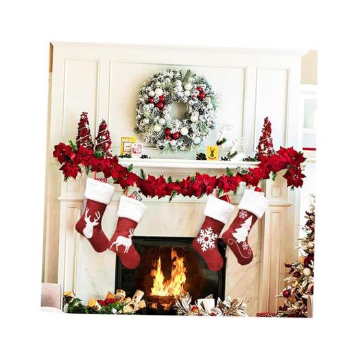 Christmas Stockings Socks Candy Gift Bag Elk Christmas