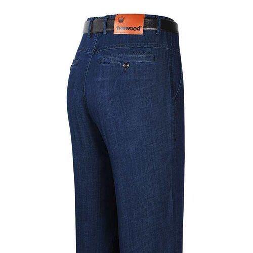 Summer Thin Jeans Mens Loose Straight Middle-aged Mens Tro