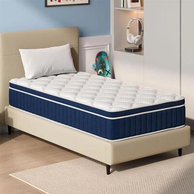 Twin Size Mattress, 10 Inch Foam Hybrid Mattress with Indepe
