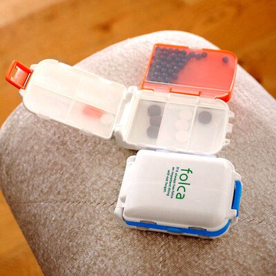 Folding Pill Case Medicine Drug Pills Organizer Storage Boxs