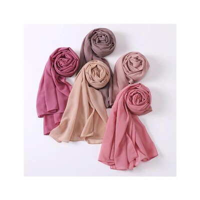 Single color chiffon scarf for womens headscarf雪纺围巾头巾