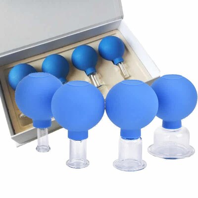 Vacuum Cupping Cups Set Kit Family Vacuum Cans Rubber Head G