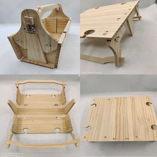 Wooden folding picnic table 木质户外折叠酒架野餐桌便携野餐桌