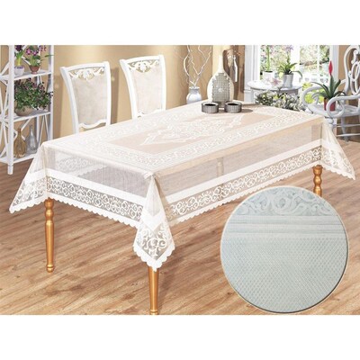 Venessi Knitting Board Pattern Table Cloth Mint Green