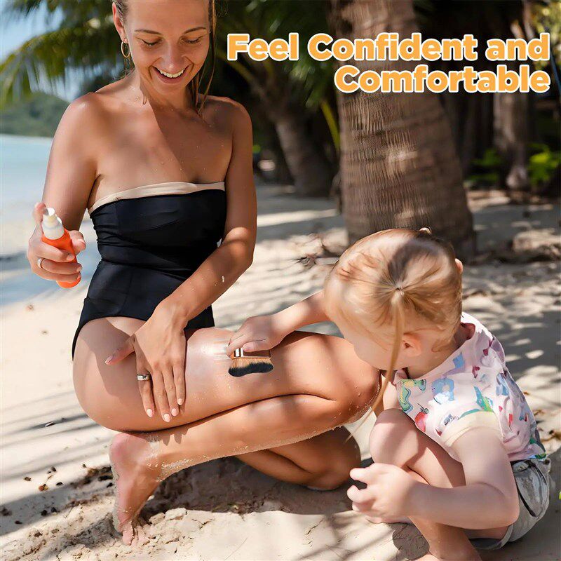 Tan Brush for Flawless Makeup, Bronzer Shimmer Glow Blend,