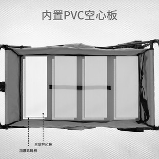都锐折叠购物手拉小拖车内衬布袋易拆卸易清洗