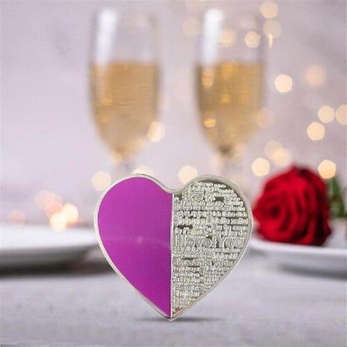 Love Coins Tokens with Acrylic Box Heart Shaped