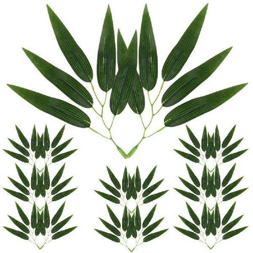 30 Pcs Artificial Bamboo Leaves Decorative Plants Highly