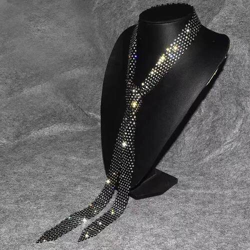 Exquisite Rhinestone Neck Tie Shiny Daily/party/dance Bling