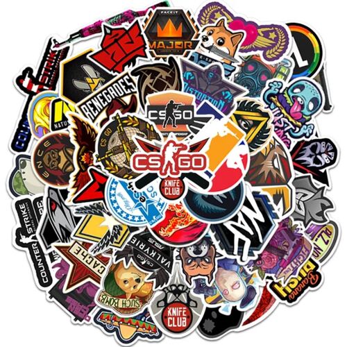 10/50PCS PC Game CS:GO Waterproof Graffiti Sticker Toy Skate