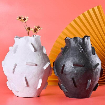 Simple Ceramic Vase Modern Simple Hydroponic Black and White