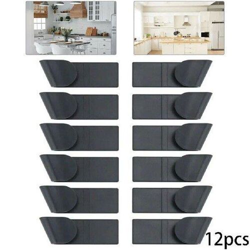 12Pcs Pot Lid Holder Self Adhesive Wall-Mounted Hanging