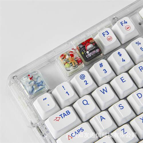 Christmas Gift Cute Transparent Resin Key Cap Diy Supplement