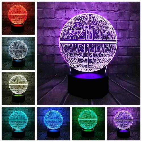 Movie Star Wars 3D夜灯USB LED Lamp Colorful Night Light Gift