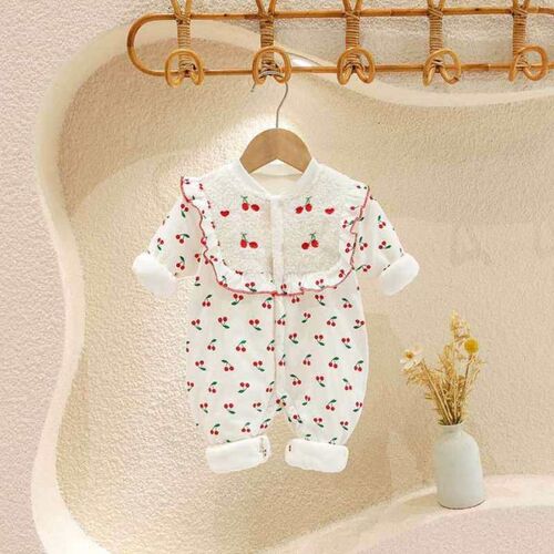 Cotton-padded Hayak Babys One-piece Clothes Autumn and Wint