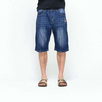 93443-1 Skateboard Pants Mens Loose Cropped Pants Fat Guy P