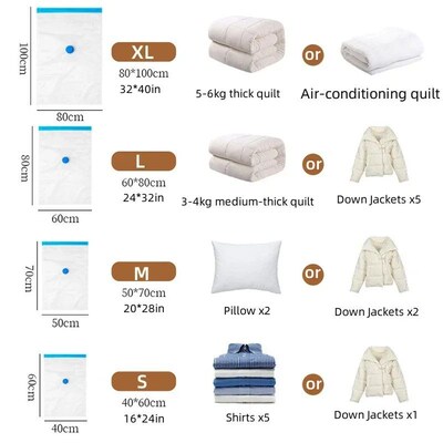 Vacuum Packet Vacuum Sealer Bags for Clothes Travel Compress