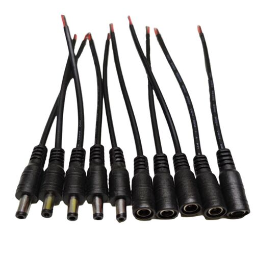 5pcs female dc power jack connector adapter wire cable 15cm