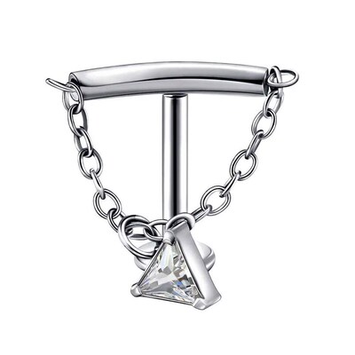 Fashion F136 Titanium Labret Hidden Piercing Internally Thre