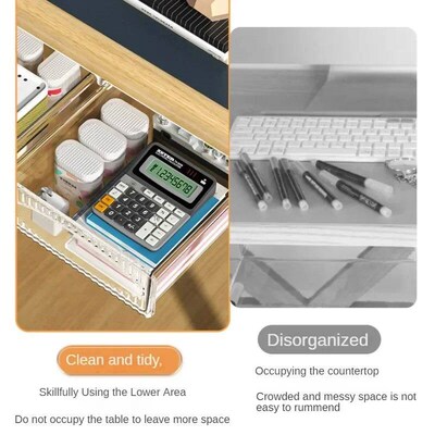 Invisible Storage Table Shelf Storage Box New Pull Out Stora