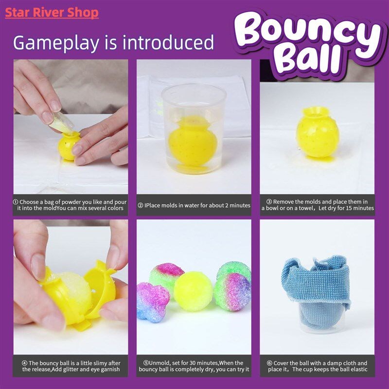Science Experiment Kit Magic Science/Bouncy Ball/Soap/Disgus - 实物图