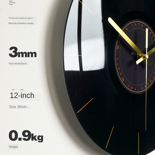 Luxury Silent Wall Clock Living Room Glass Clocks Wall Home