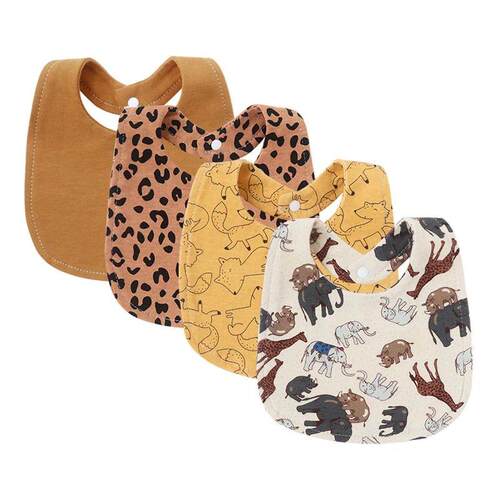 4Pcs Baby Bibs Burp Clothes Cartoon Newborn Saliva Towels fo