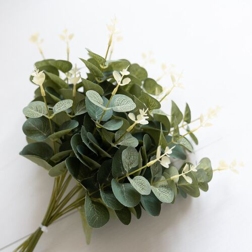 10pcs Eucalyptus Artificial Silk Flowers Wedding Hotel Meeti